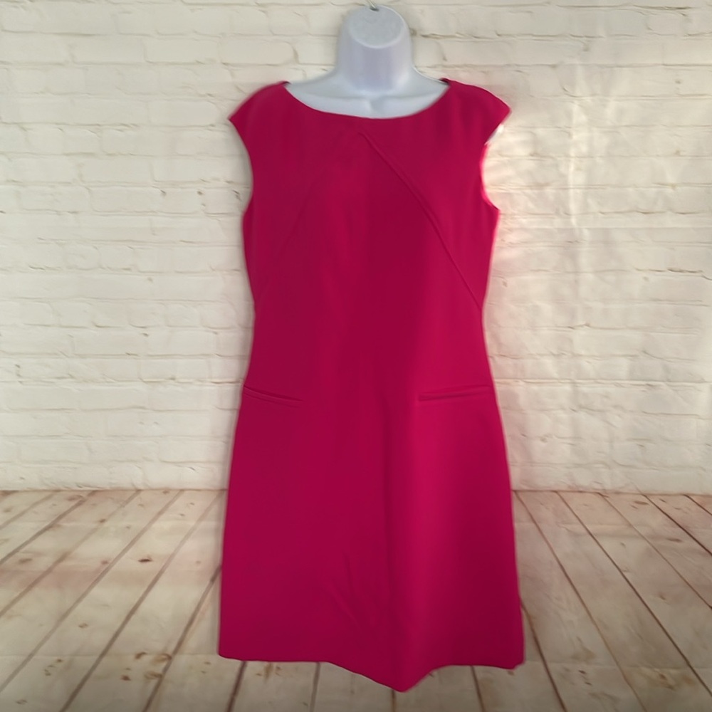 AMERICAN LIVING Barbie hot pink shift sleeveless dress size 12
